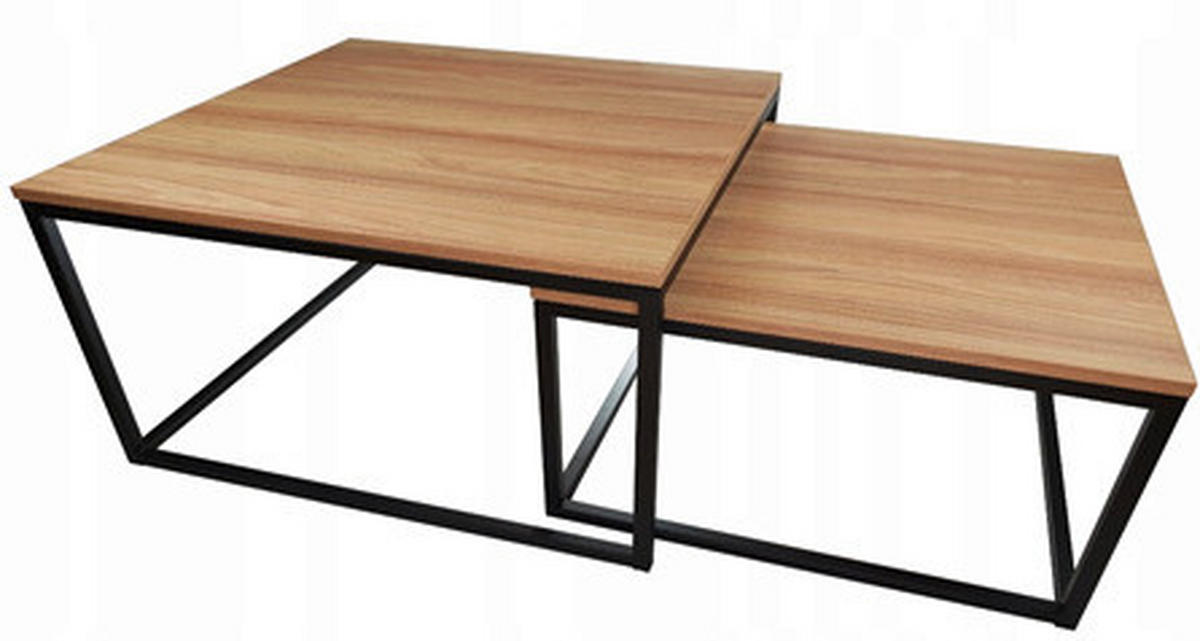 SADA KONFERENČNÍCH STOLKŮ, dřevo, 60-70/40-46/60-70 cm - černá, Romantický / Rustikální, dřevo (60-70/40-46/60-70cm) - Carryhome