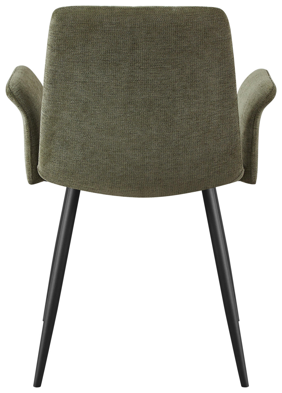 ARMLEHNSTUHL   Webstoff  - Schwarz/Olivgrün, Design, Textil/Metall (61/87/55cm) - Ti'me