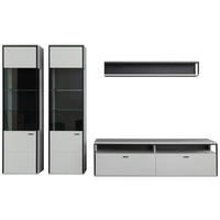 WOHNWAND  in Schwarz, Weiß  312/199/51 cm  - Schwarz/Weiß, Design, Glas/Holzwerkstoff (312/199/51cm) - Stylife