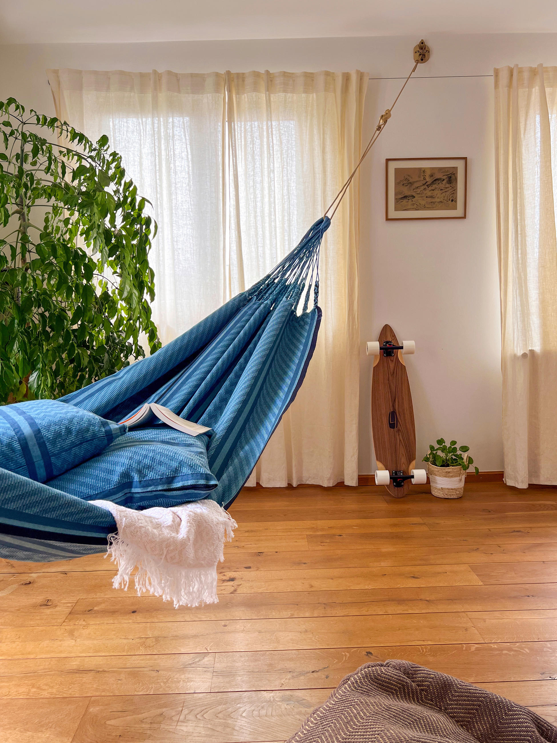 HÄNGEMATTE Blau  - Blau, KONVENTIONELL, Textil (180/400cm) - La Siesta