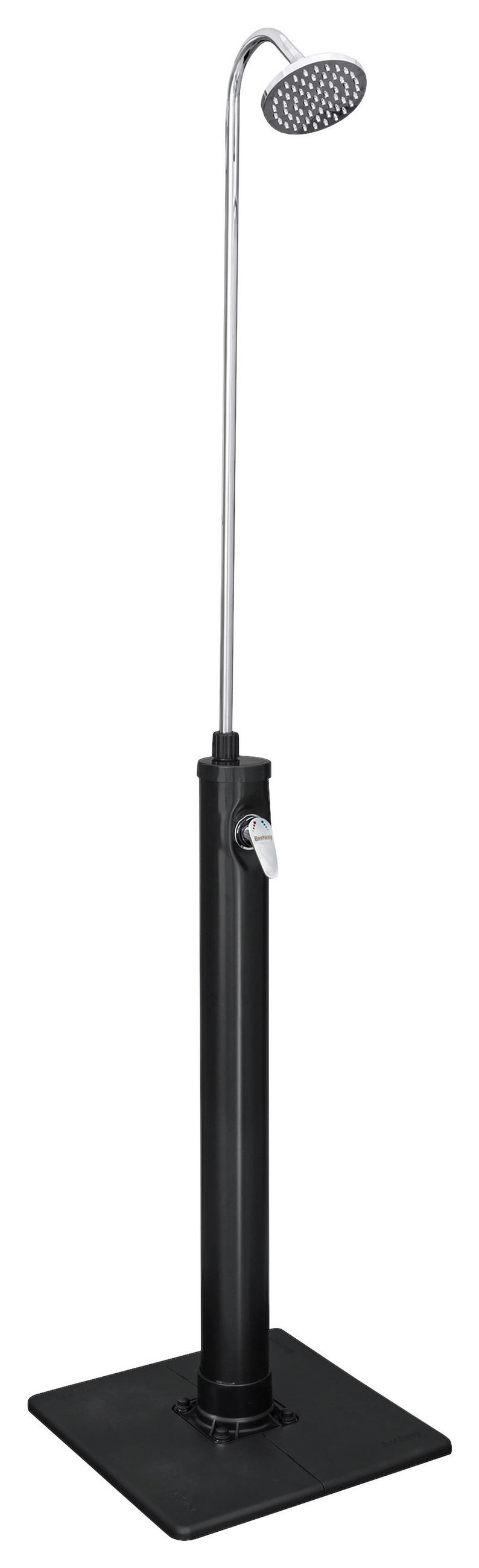 SOLARDUSCHE 58694  - Silberfarben/Schwarz, KONVENTIONELL, Kunststoff/Metall (50/50/218cm) - Bestway