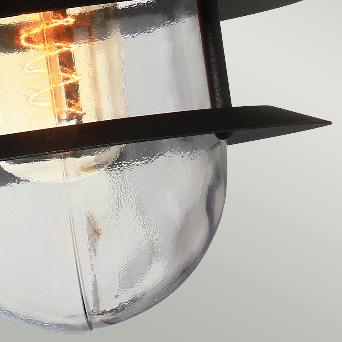AUSSENWANDLEUCHTE - Schwarz, Konventionell, Glas/Metall (22/23,6cm) - Elstead Lighting