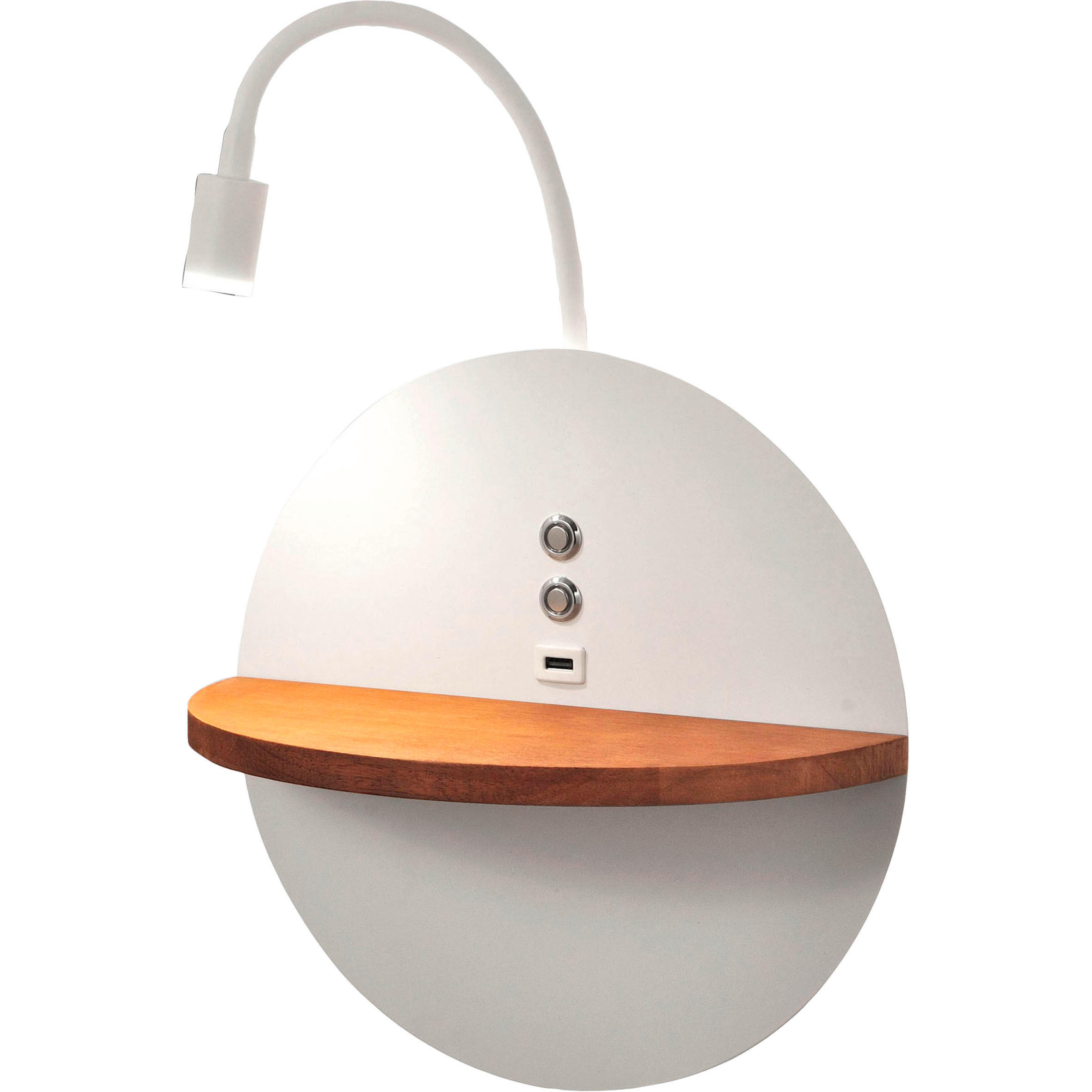 LED-WANDLEUCHTE 30/62 cm   - Weiß, Design, Holz/Metall (30/62cm) - Fabas Luce