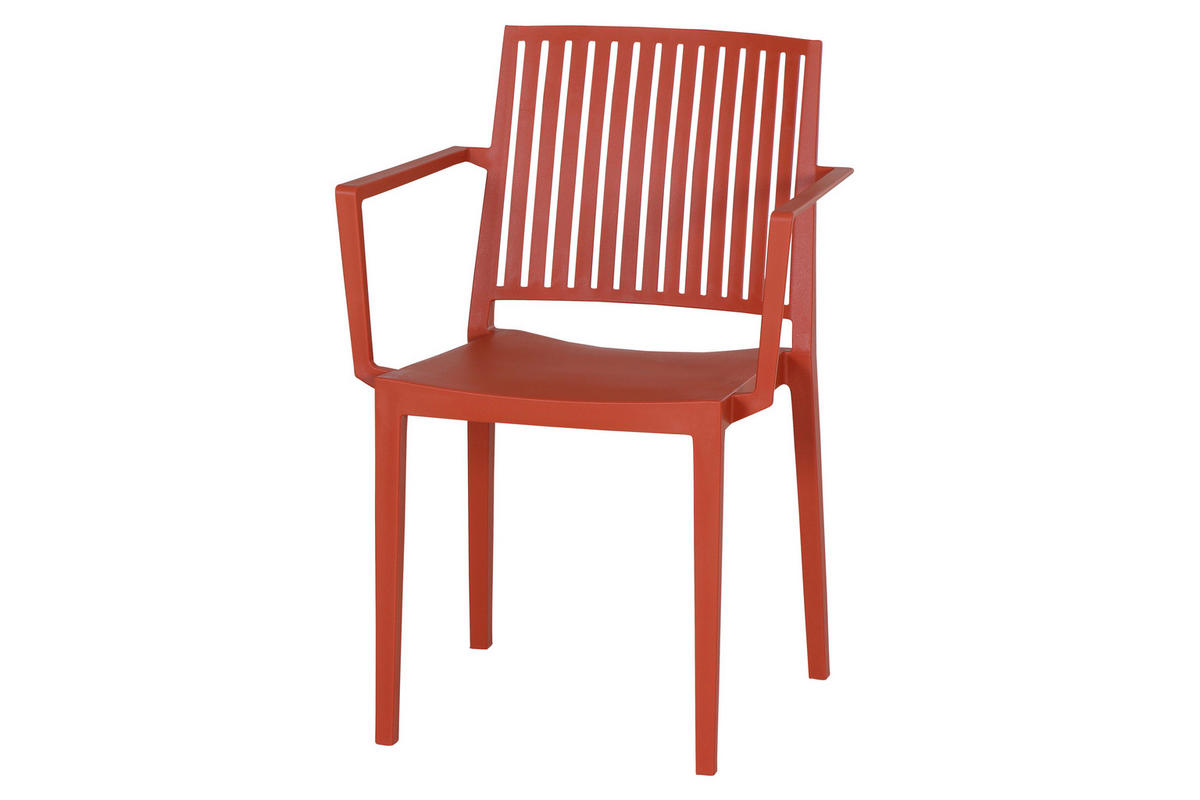 GARTENGARNITUR 5-teilig Stahl  - Anthrazit/Rot, Basics, Kunststoff/Metall (57/80/56cm) - Siena Garden