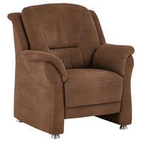 SESSEL in Mikrofaser Hellbraun  - Hellbraun/Beige, Konventionell, Textil/Metall (90/100/92cm) - Beldomo Comfort