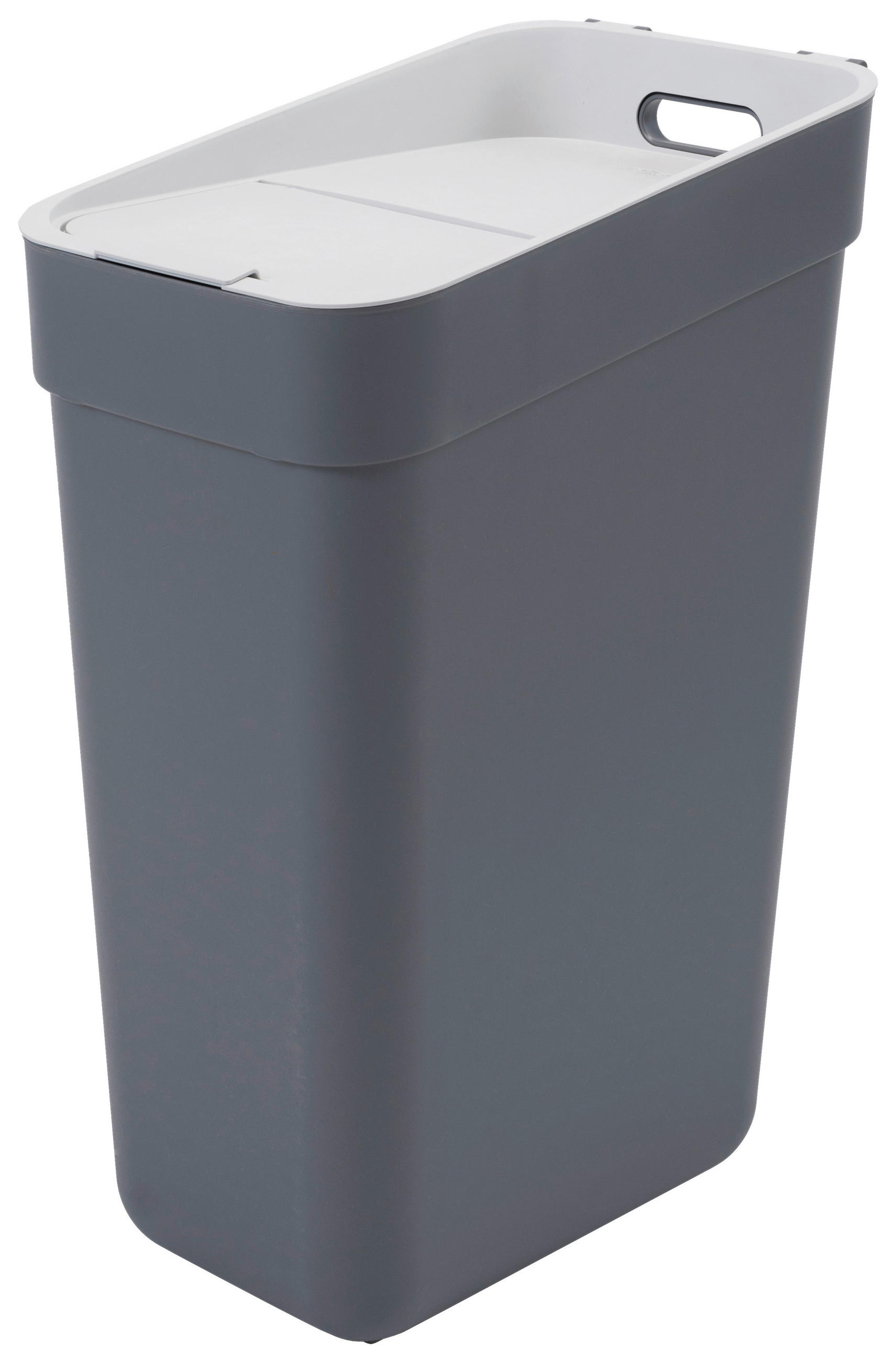 ABFALLEIMER 30 L  - Dunkelgrau/Grau, KONVENTIONELL, Kunststoff (25/55/37cm) - Curver