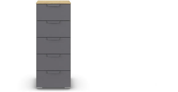 KOMMODE  in 40/100/42 cm  - Dunkelgrau/Eiche Artisan, Design, Holzwerkstoff/Metall (40/100/42cm) - Xora