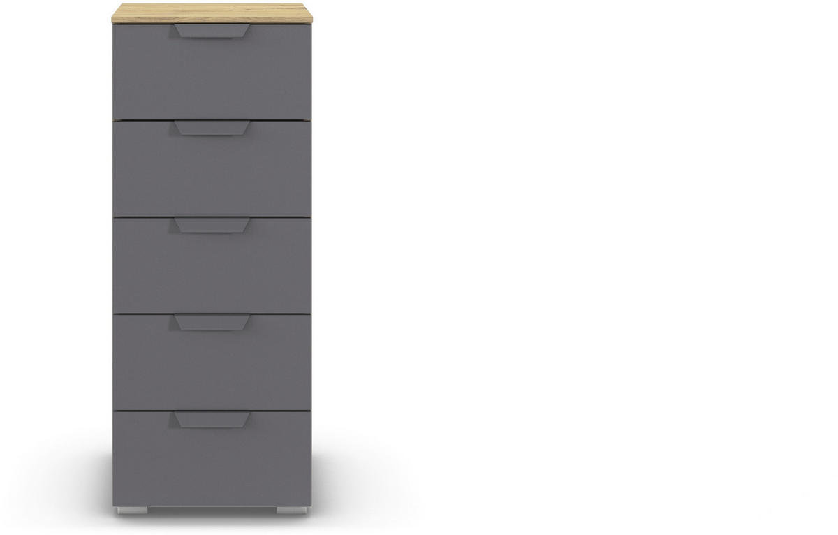 KOMMODE  in 40/100/35 cm  - Dunkelgrau/Eiche Artisan, Design, Holzwerkstoff/Metall (40/100/42cm) - Xora