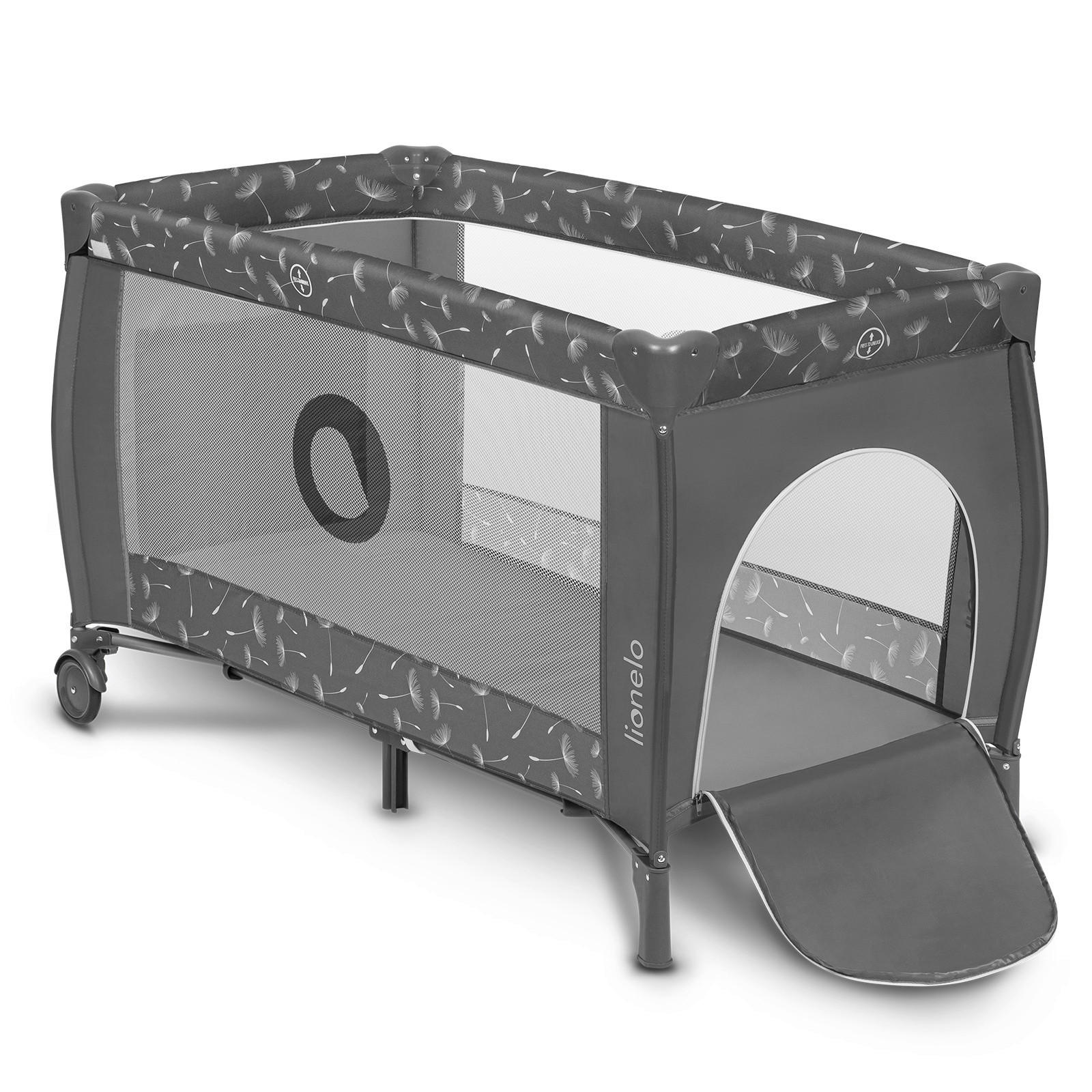 REISEBETT Sven Plus  71/86/127 cm  - Dunkelgrau/Grau, Basics, Kunststoff (71/86/127cm) - Lionelo