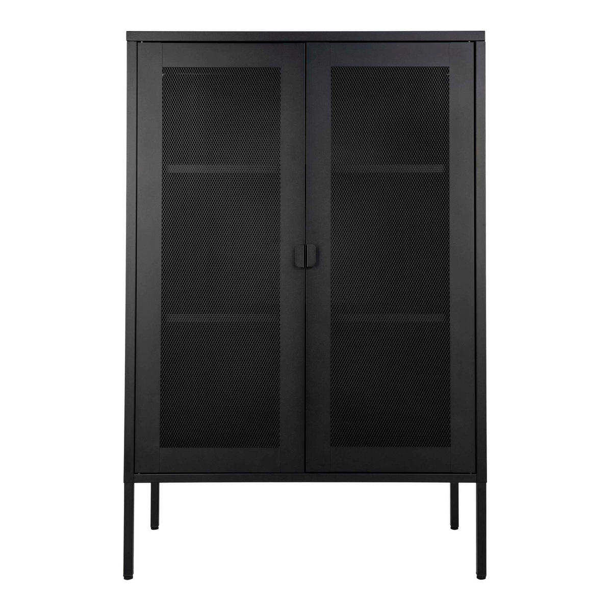 GARDEROBENSCHRANK Melbourne  in 80/120/40 cm  - Schwarz, Design, Metall (80/120/40cm) - MID.YOU