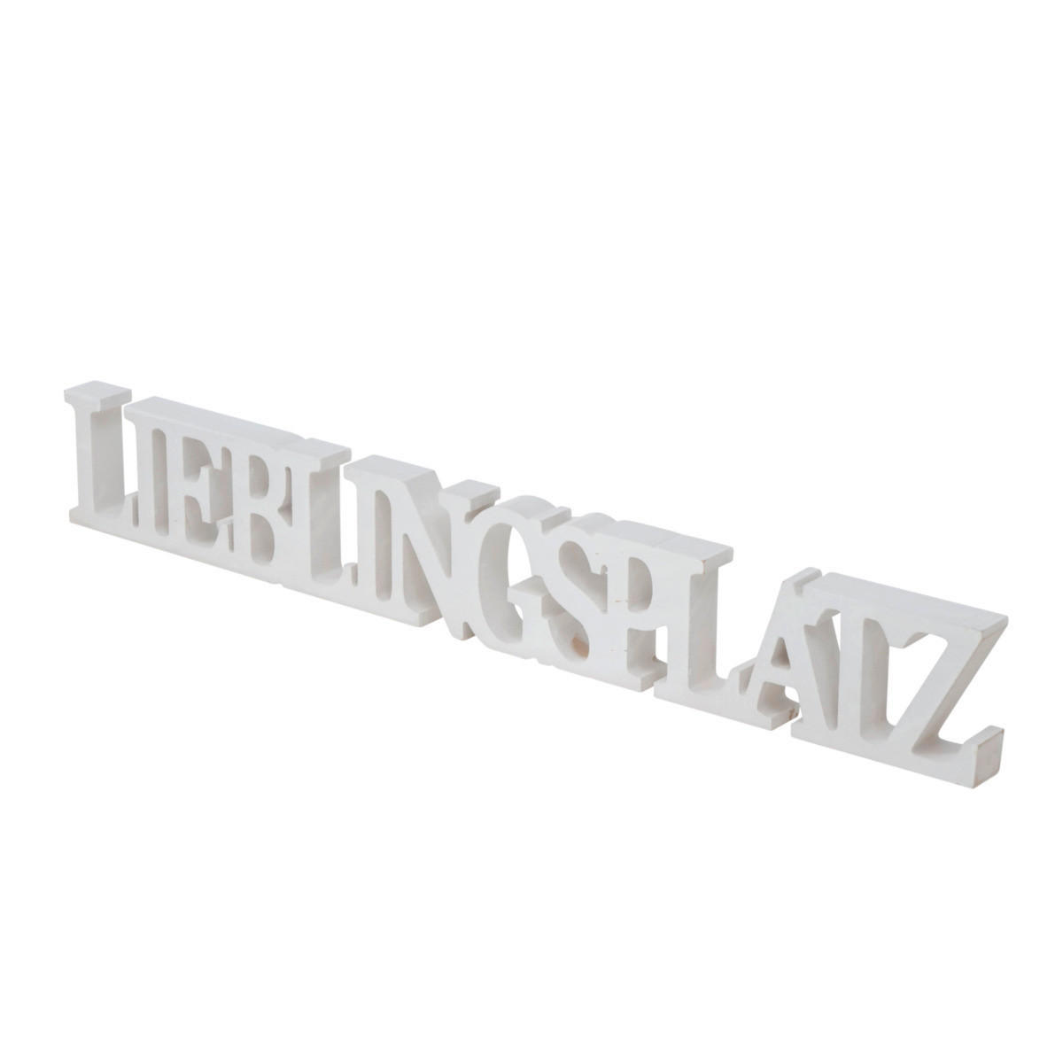 DEKOSCHRIFTZUG - Weiß, Basics, Holzwerkstoff (60/2,5/8cm)
