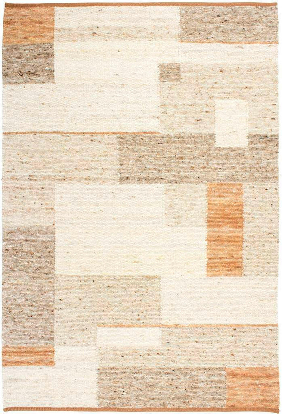 HANDWEBTEPPICH 170/230 cm Freising  - Beige/Orange, Konventionell, Textil (170/230cm) - Linea Natura
