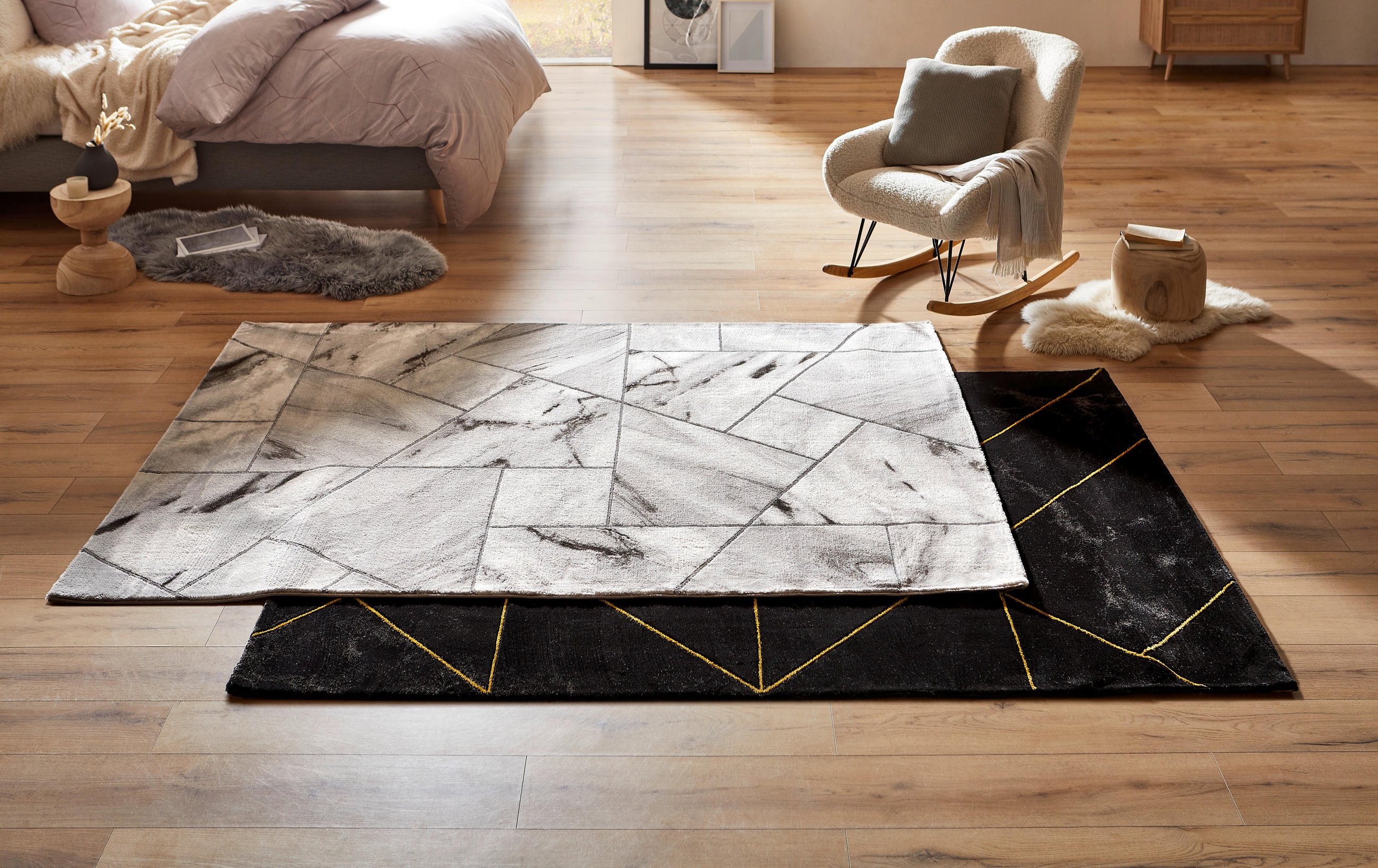 TKANA PREPROGA Marble 160/230 cm tkano svetlo siva - svetlo siva, Design, tekstil (160/230cm) - Novel