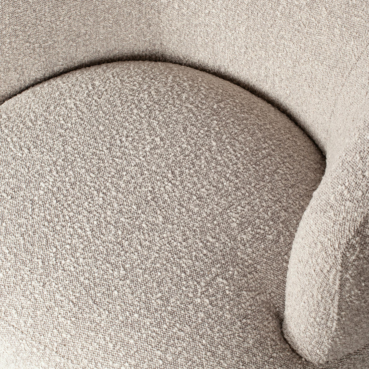 SESSEL in Bouclé Naturfarben  - Schwarz/Naturfarben, Design, Kunststoff/Textil (84/71/88cm) - Livetastic