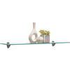 GLASHYLLA i 78/0,6/18 cm klar, stålfärgad  - klar/stålfärgad, Klassisk, metall/glas (78/0,6/18cm) - Boxxx