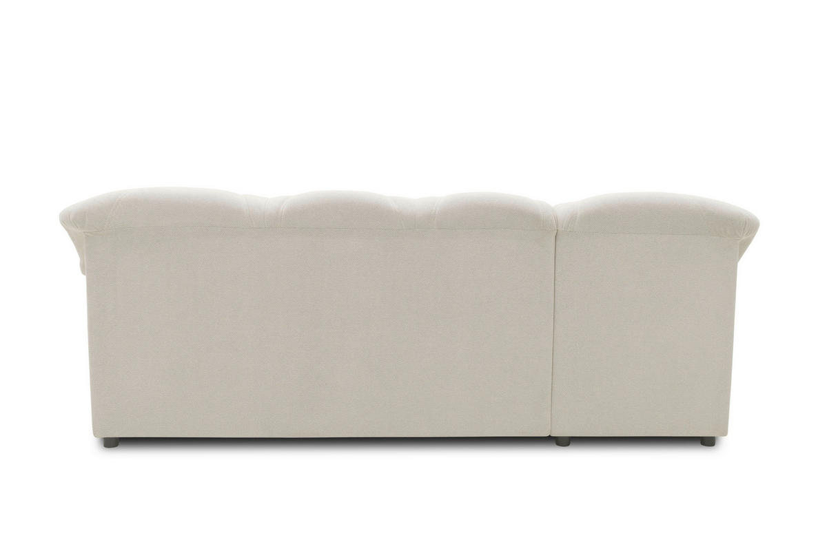 ECKSOFA FLORES FK Creme Mikrofaser  - Creme/Schwarz, KONVENTIONELL, Kunststoff/Textil (142/231cm) - MID.YOU
