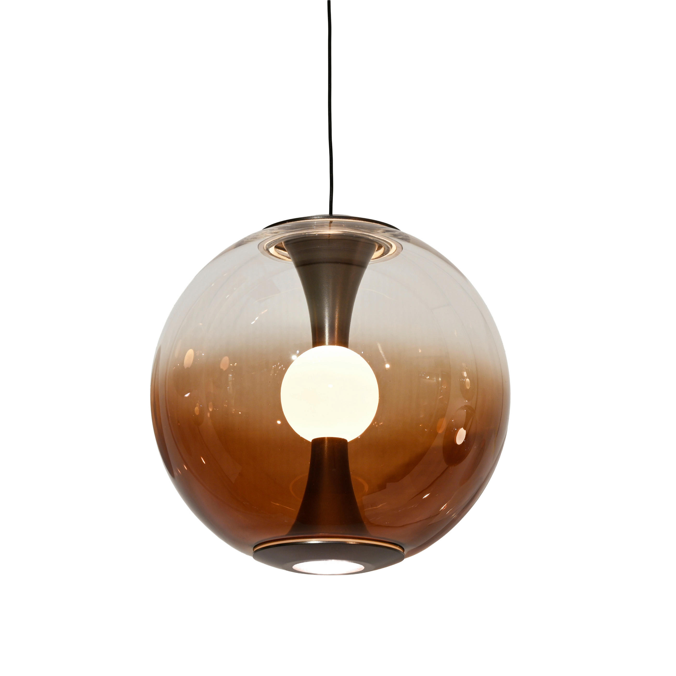 LED-PENDELLEUCHTE PURE Base-Glow 20/20/150 cm   - Hellbraun, MODERN, Glas/Kunststoff (20/20/150cm) - Neuhaus PURE
