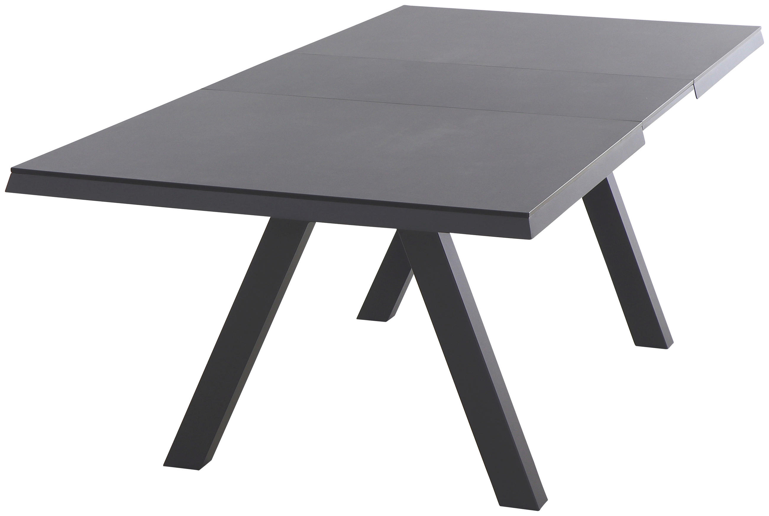GARTENTISCH 200-260/100/77 cm Metall rechteckig  - Anthrazit/Graphitfarben, Basics, Kunststoff/Metall (200-260/100/77cm) - Siena Garden