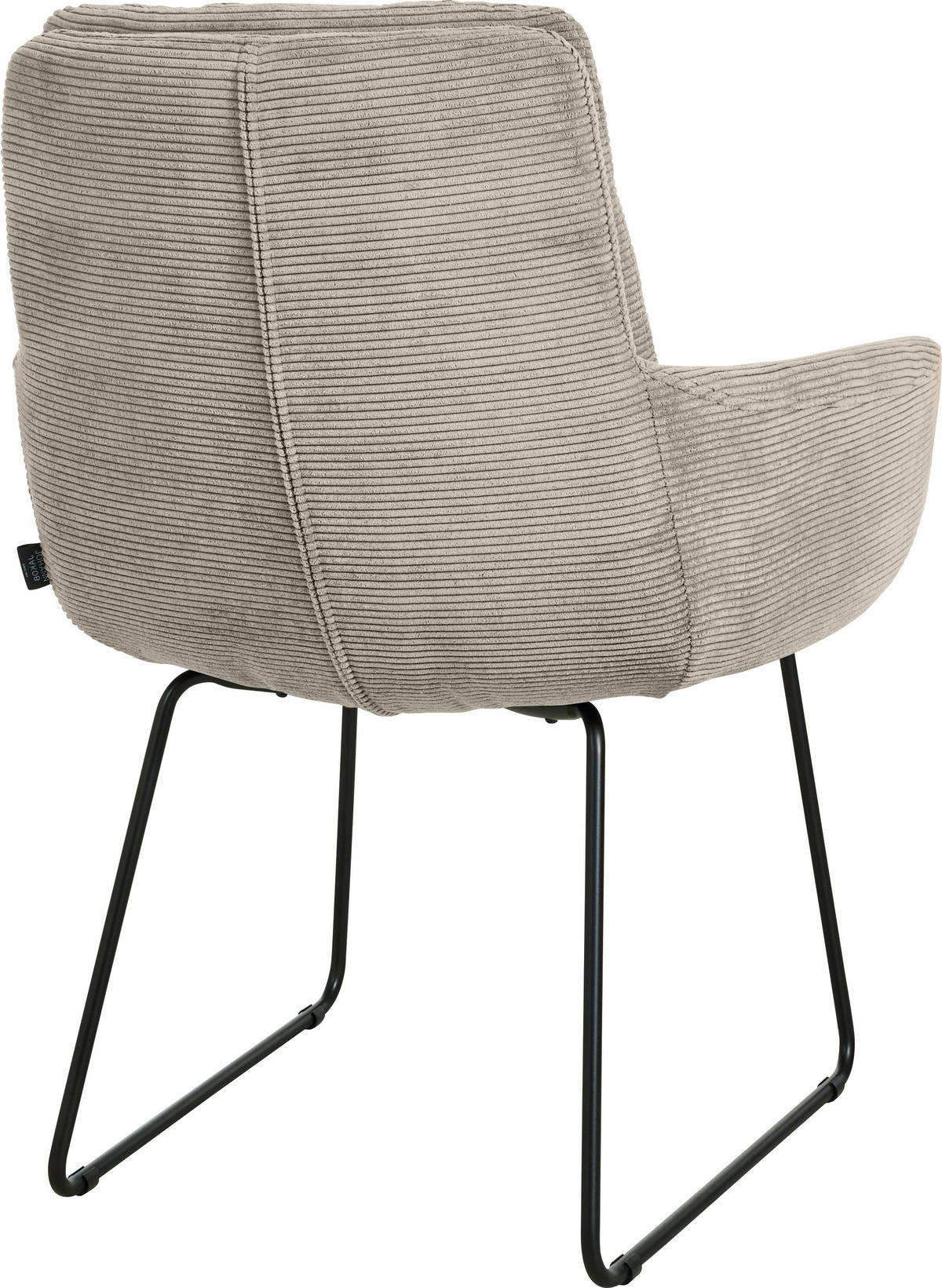 ARMLEHNSTUHL  in Cord  - Sandfarben/Schwarz, Design, Textil/Metall (63/90/69cm) - Johann Jakob