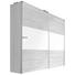 SCHWEBETÜRENSCHRANK in Weiß - Alufarben/Weiß, Design, Glas/Holzwerkstoff (250/216/68cm) - Hom`in SCHWEBETÜRENSCHRANK in Weiß - Alufarben/Weiß, Design, Glas/Holzwerkstoff (250/216/68cm) - Hom`in