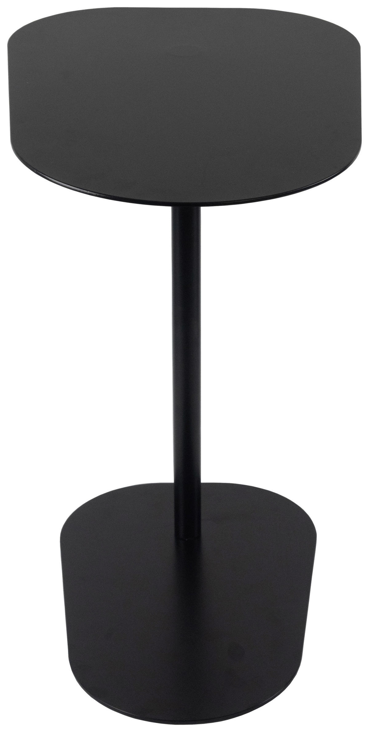 BEISTELLTISCH 53/38/60 cm Schwarz Freiform  - Schwarz, Basics, Metall (53/38/60cm) - Novel