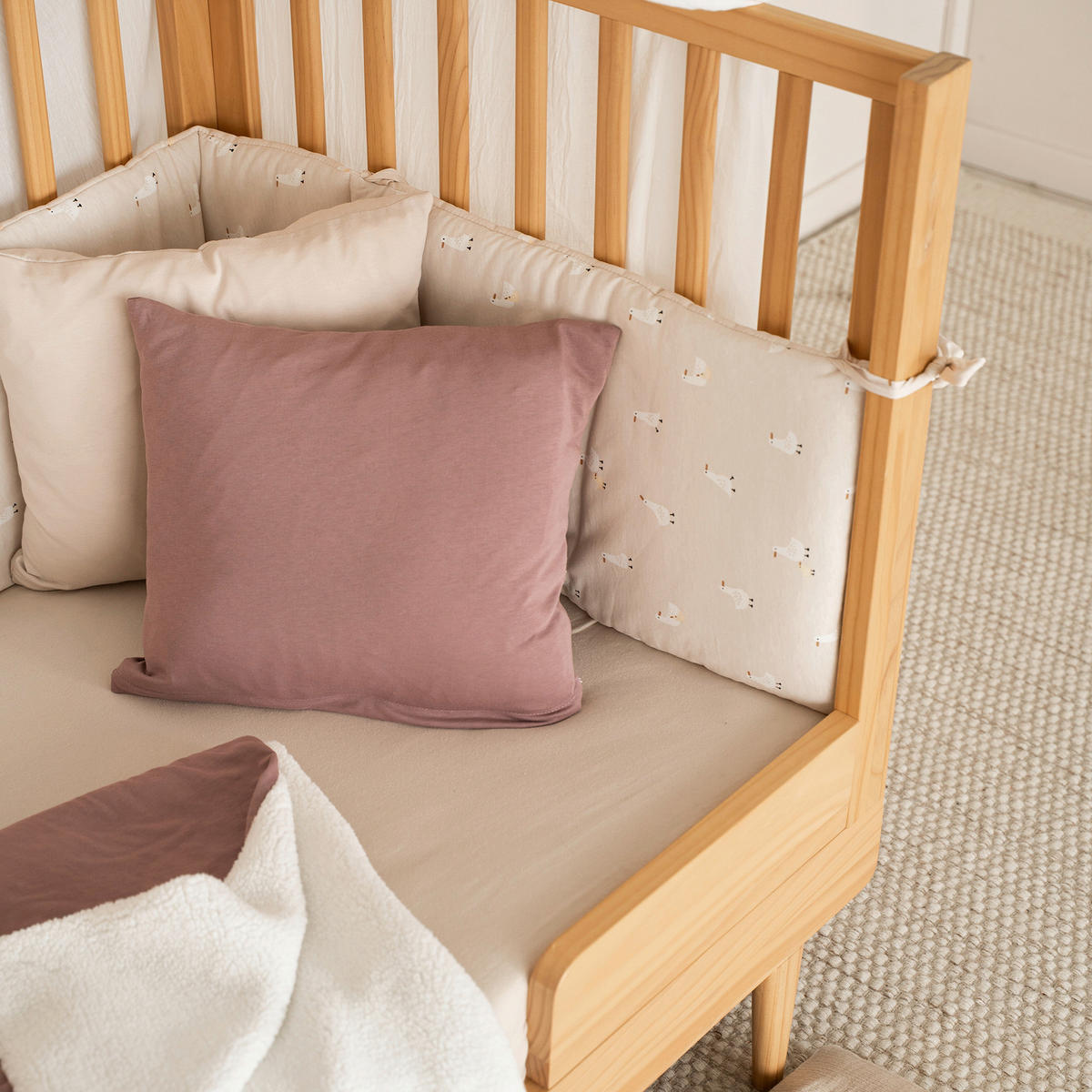 BABYBETTWÄSCHE 100/135 cm  - Mauve, Basics, Textil (100/135cm) - Zöllner