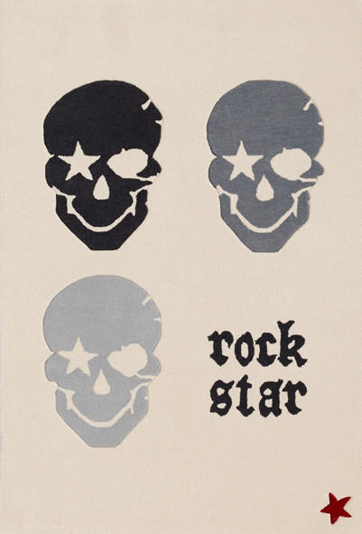 KINDERTEPPICH 130/190 cm Rock Star  - Beige, Trend, Naturmaterialien/Textil (130/190cm)
