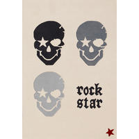 KINDERTEPPICH 130/190 cm Rock Star  - Beige, Trend, Naturmaterialien/Textil (130/190cm)