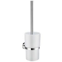 WC-BÜRSTENGARNITUR in Metall  Kunststoff   - Chromfarben/Weiß, Basics, Keramik/Kunststoff (11,9/38/11,9cm)