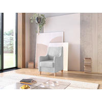 SESSEL in Flachgewebe Silberfarben  - Eichefarben/Silberfarben, KONVENTIONELL, Holz/Textil (70/93/75cm) - Sit & More