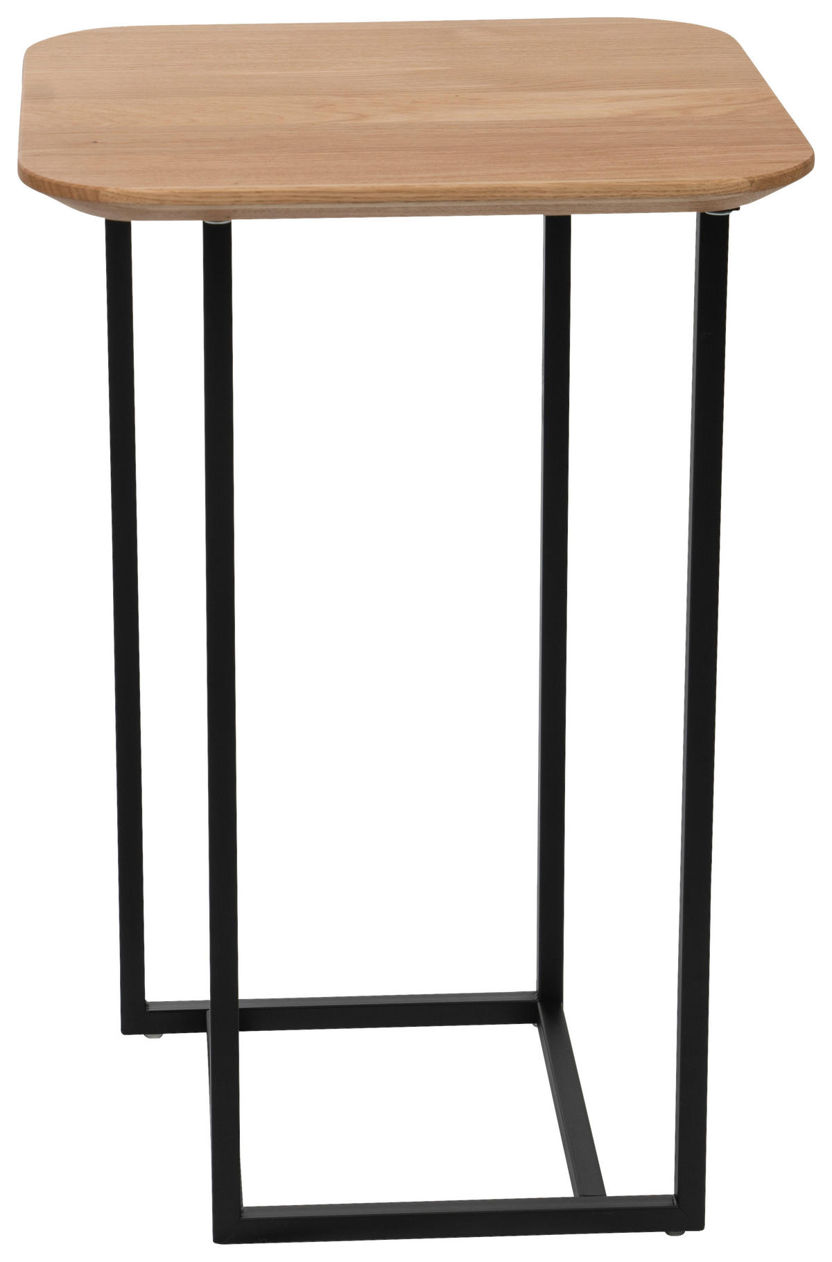 ODKLÁDACÍ STOLEK, divoký dub, černá, divoký dub - divoký dub/černá, Basics, kov/dřevo (40/40/60cm)
