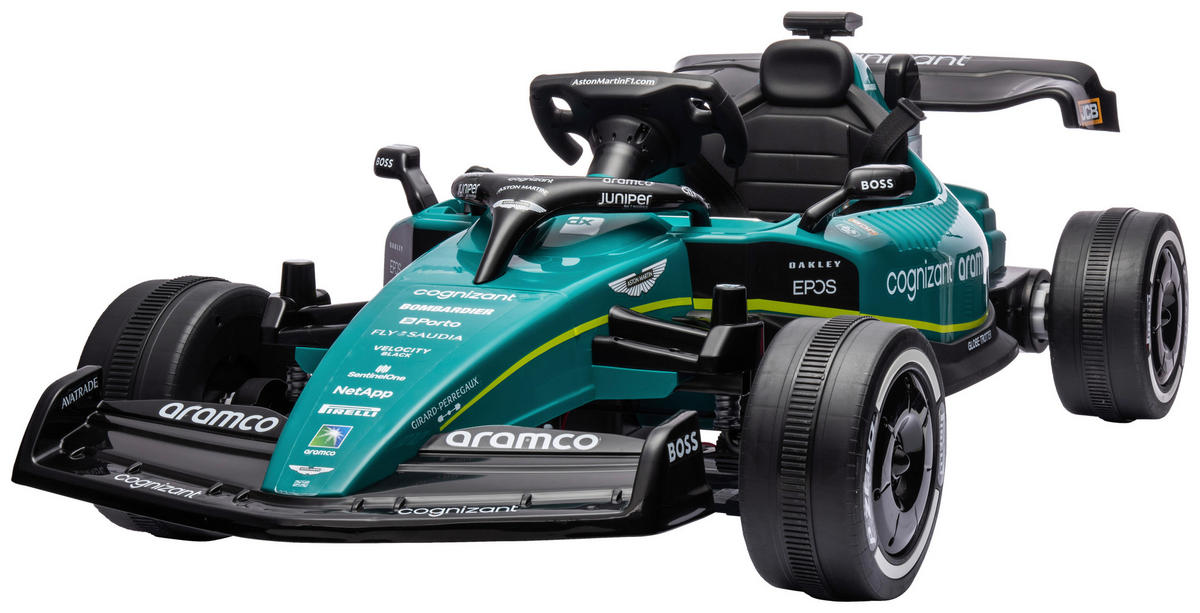 ELEKTRO-KINDERAUTO ASTON MARTIN Grün, Schwarz  - Schwarz/Grün, KONVENTIONELL, Kunststoff/Metall (137/72/44cm)