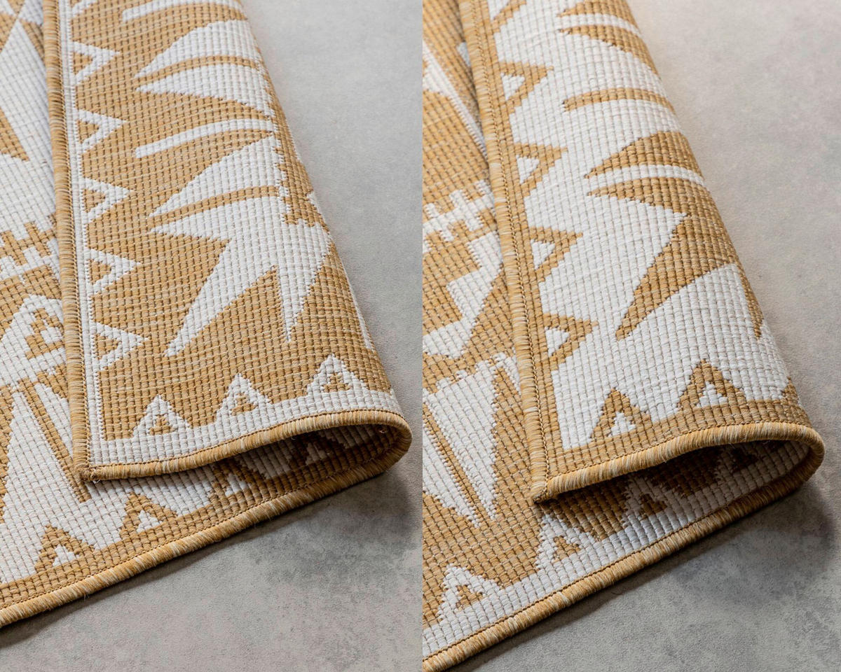 OUTDOORTEPPICH 160/230 cm Gemini Weiß, Honig  - Weiß/Honig, Design, Kunststoff/Textil (160/230cm) - Elle Decoration