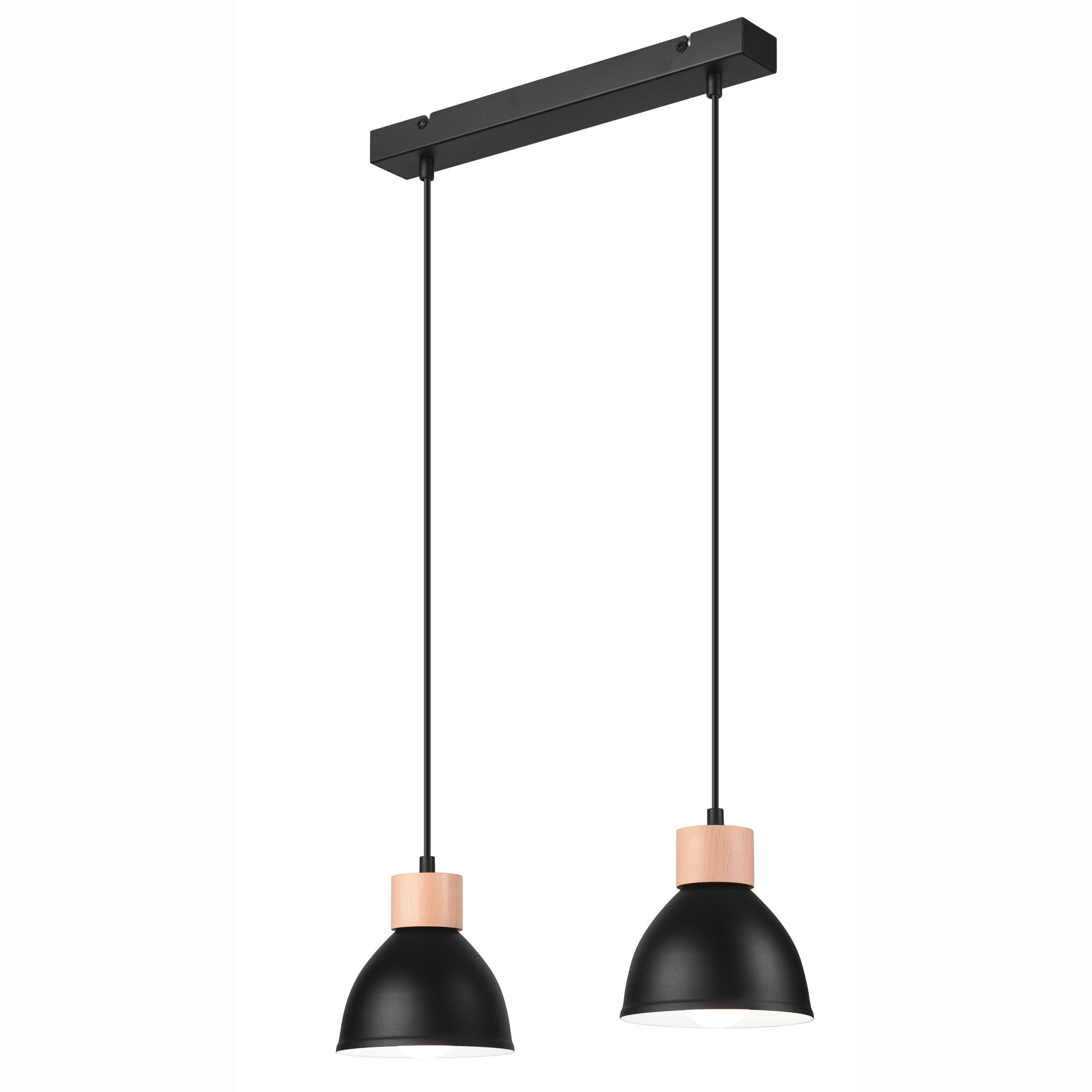 HÄNGELEUCHTE 48/8/82 cm  - Schwarz Hochglanz, Basics, Metall (48/8/82cm)