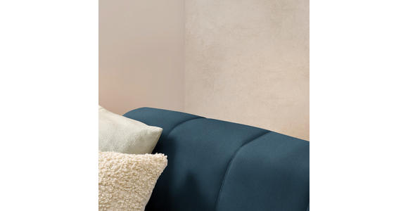 ECKSOFA in Chenille Blau 311/167 cm - Blau/Schwarz, Design, Textil/Metall (311/167cm) - Xora