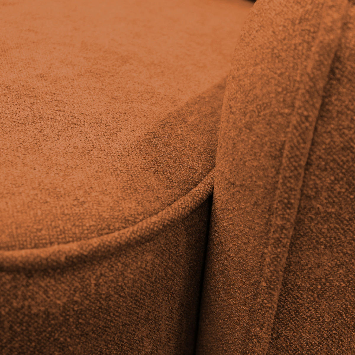 ECKSOFA in Struktur, Bouclé Rostfarben  - Rostfarben/Schwarz, Design, Kunststoff/Textil (209/143cm) - MID.YOU