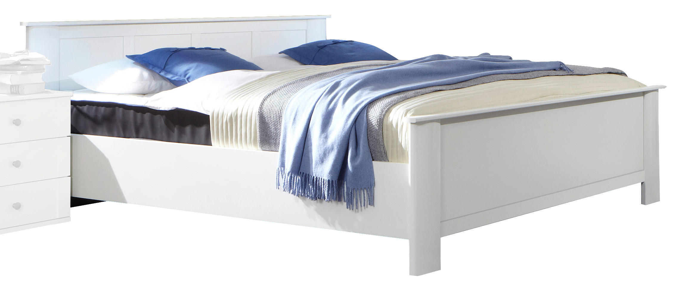 BETT 180/200 cm  in Weiß  - Weiß, KONVENTIONELL (180/200cm) - Boxxx