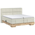 BOXSPRINGBETT 160/200 cm  in Eichefarben, Beige  - Eichefarben/Beige, Natur, Holz/Holzwerkstoff (160/200cm) - Valnatura
