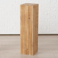 DEKOSÄULE Holz Spießtanne  - Naturfarben, Basics, Holz (27/27/100cm) - Boltze Home