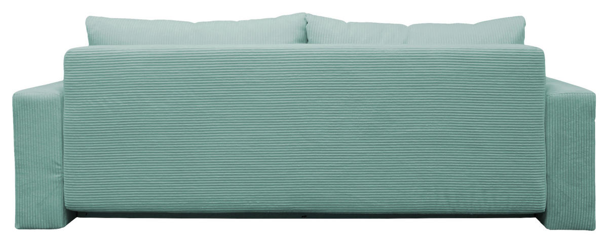 SCHLAFSOFA in Cord Hellblau  - Silberfarben/Hellblau, Design, Kunststoff/Textil (232/88/105cm) - MID.YOU