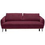 SCHLAFSOFA in Chenille Bordeaux  - Bordeaux/Schwarz, KONVENTIONELL, Textil/Metall (228/75/98cm) - Carryhome