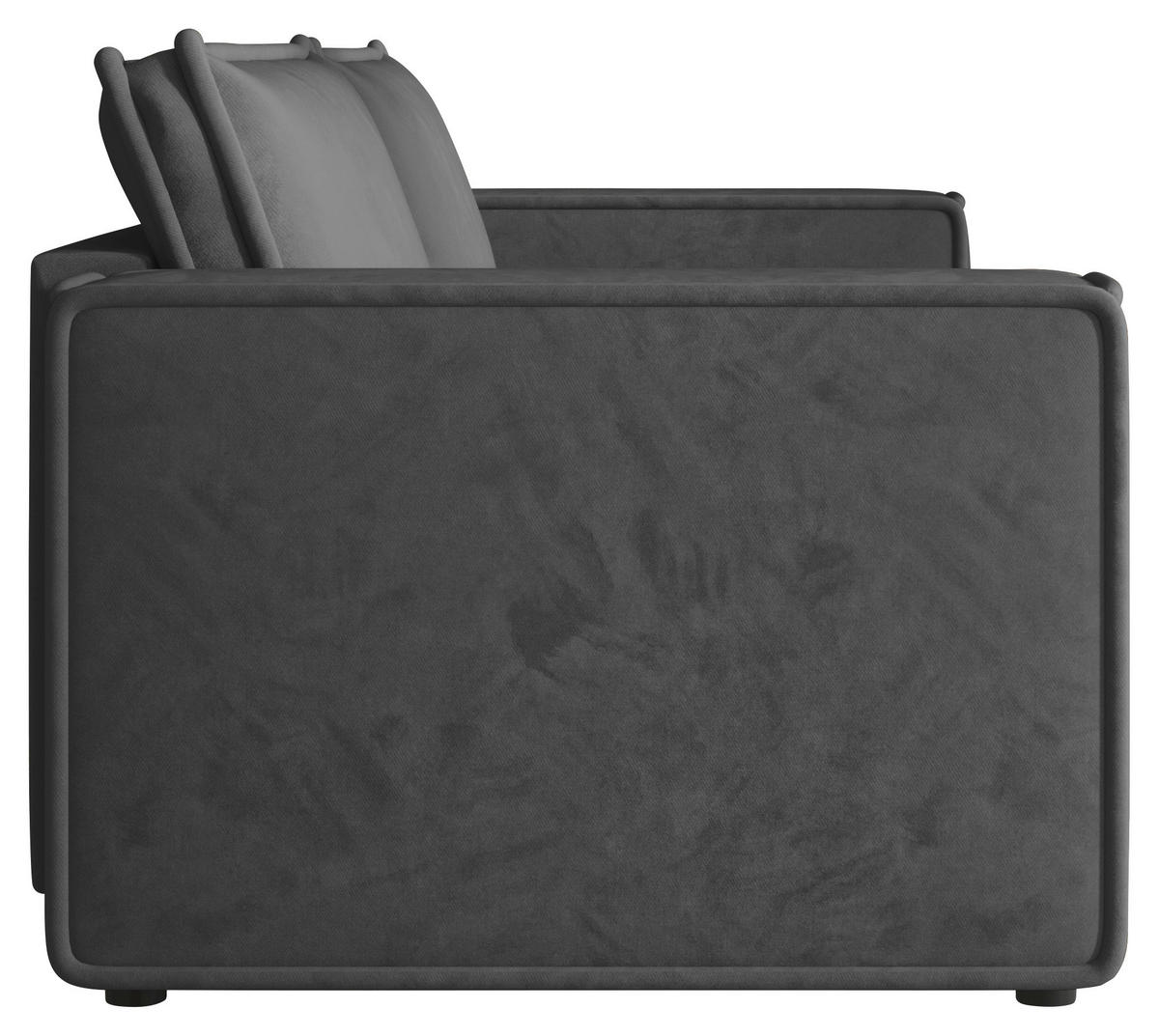 SOFA Webstoff Anthrazit  - Anthrazit/Schwarz, MODERN, Kunststoff/Textil (250/68/104cm) - Xora