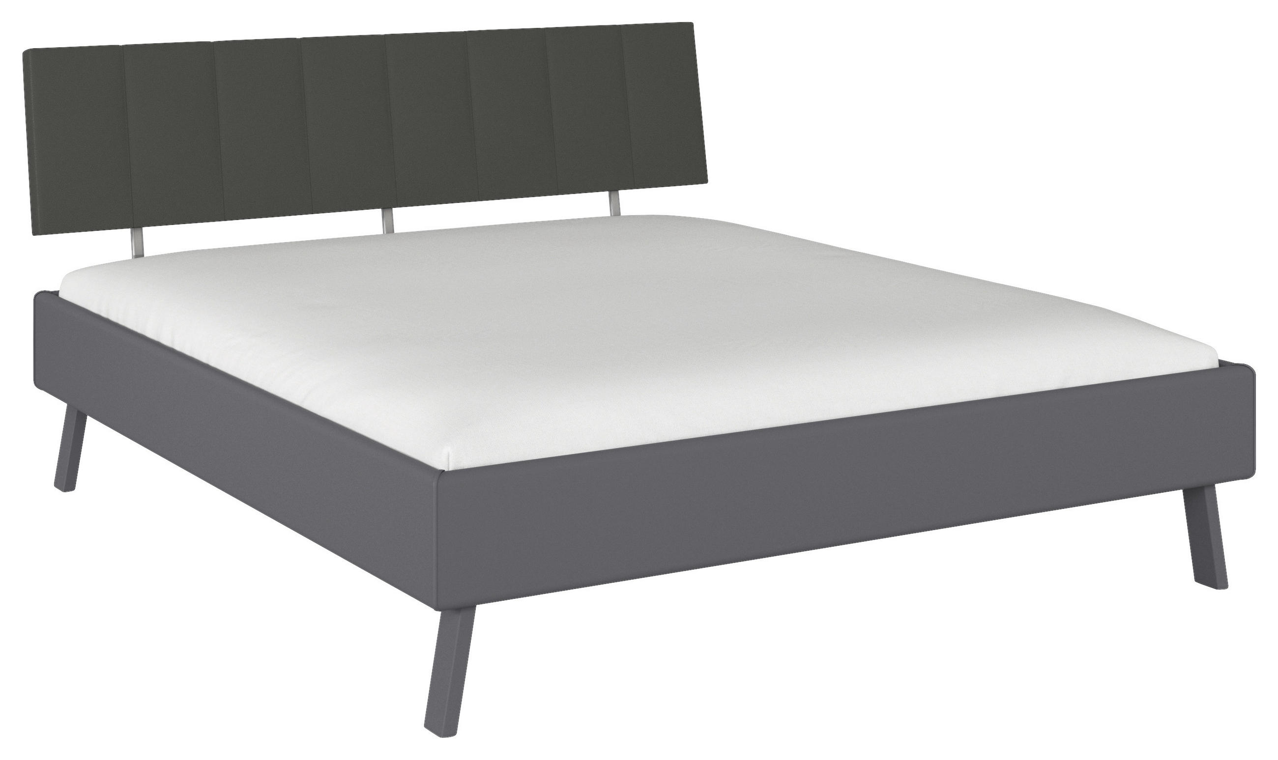 BETT 180/200 cm,  in Grau,  - Grau, Design, Textil/Metall (180/200cm) - Carryhome