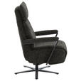 RELAXSESSEL in Textil Schwarzbraun  - Schwarzbraun/Schwarz, Design, Textil/Metall (68/117/85cm) - Cantus