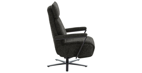 RELAXSESSEL in Textil Schwarzbraun - Schwarzbraun/Schwarz, Design, Textil/Metall (68/117/85cm) - Cantus