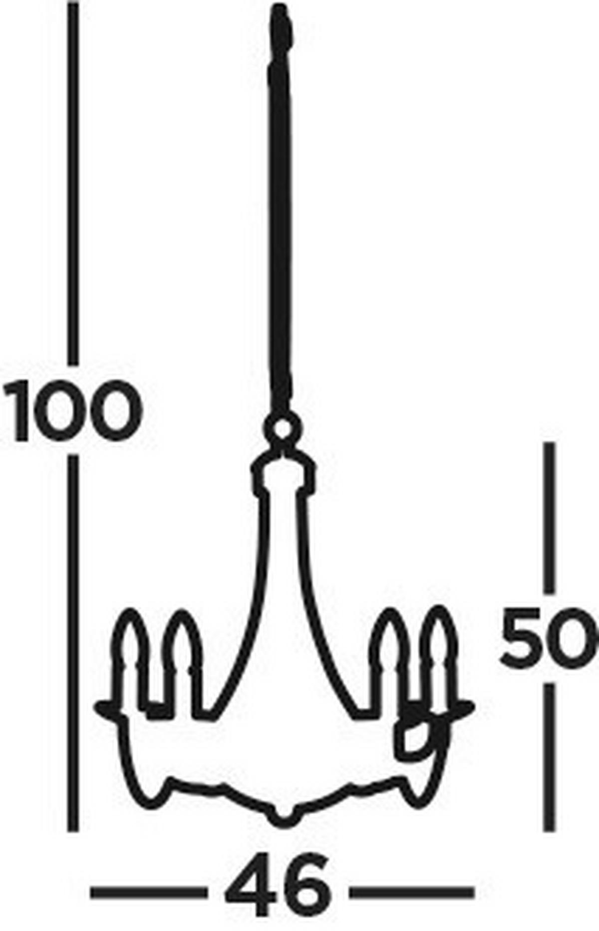 TAKKRONA Maypole 46/120 cm  - mässingsfärgad, Klassisk, metall (46/120cm)