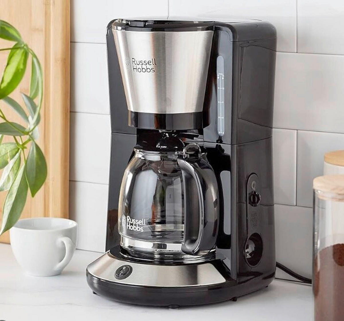 FILTERKAFFEEMASCHINE Kaffeemaschine  - Edelstahlfarben/Schwarz, Basics, Kunststoff (20/31/19cm) - Russell Hobbs