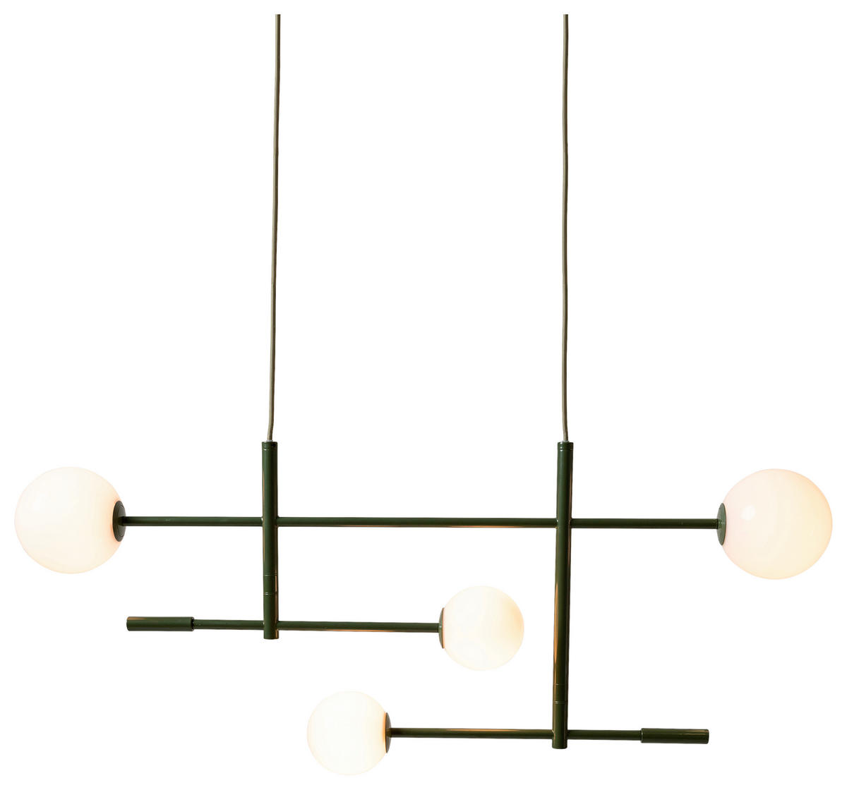 HÄNGELEUCHTE 97/13/218 cm  - Weiß/Grün, Design, Glas/Metall (97/13/218cm) - It's about Romi