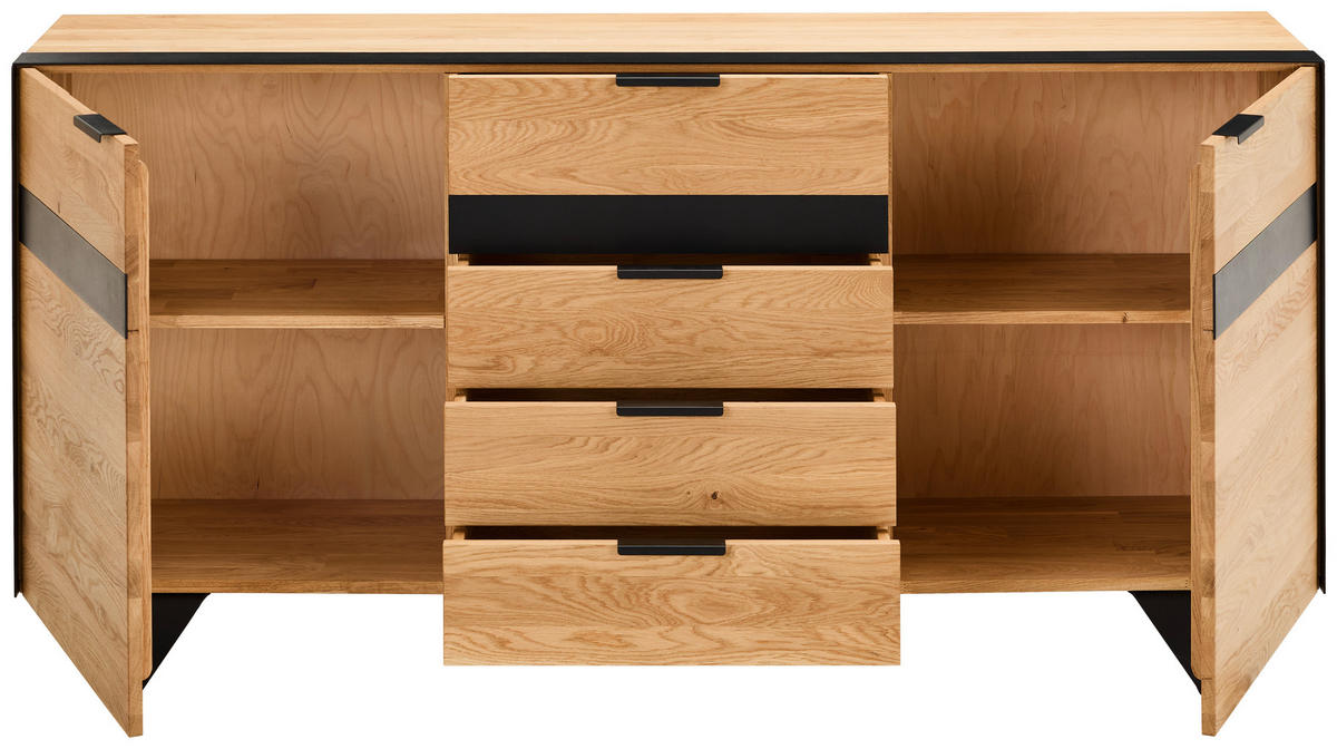 SIDEBOARD  in 181/80/42 cm  - Wildeiche/Schwarz, KONVENTIONELL, Holz/Holzwerkstoff (181/80/42cm) - Landscape