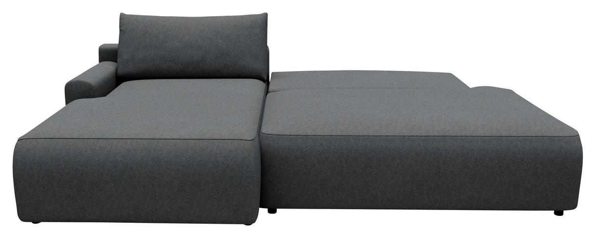 ECKSCHLAFSOFA in Struktur Graphitfarben  - Schwarz/Graphitfarben, Modern, Kunststoff/Textil (167/253cm) - Trendmanufaktur